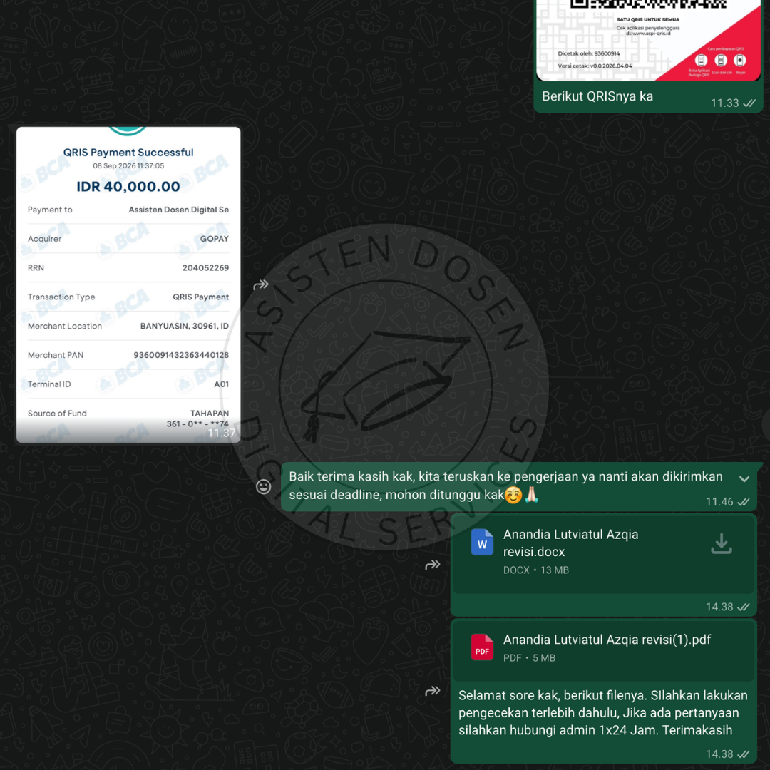 Bukti chat order dan pembayaran customer 3